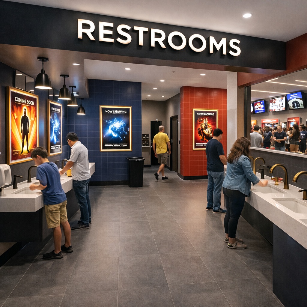 Cinema restroom